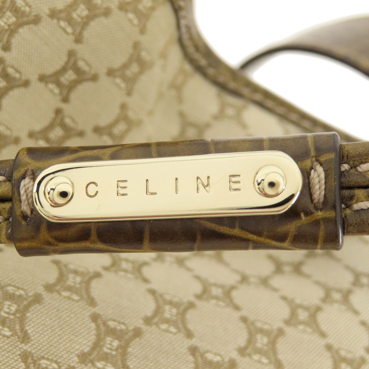 Celine Tote Bag Canvas Beige Macadam Pattern Women
