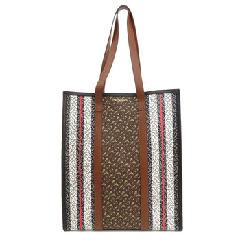 Burberry Tote Bag Pvc, Leather Brown B Logo Women