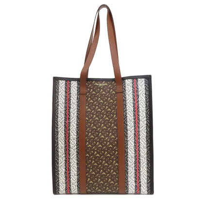 Burberry Tote Bag Pvc, Leather Brown B Logo Women