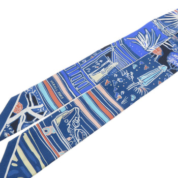 Hermes Scarf Silk Blue Twilly Women