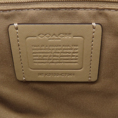 Coach Handbag C7261 Pvc, Leather Brown Signature 2Way Women
