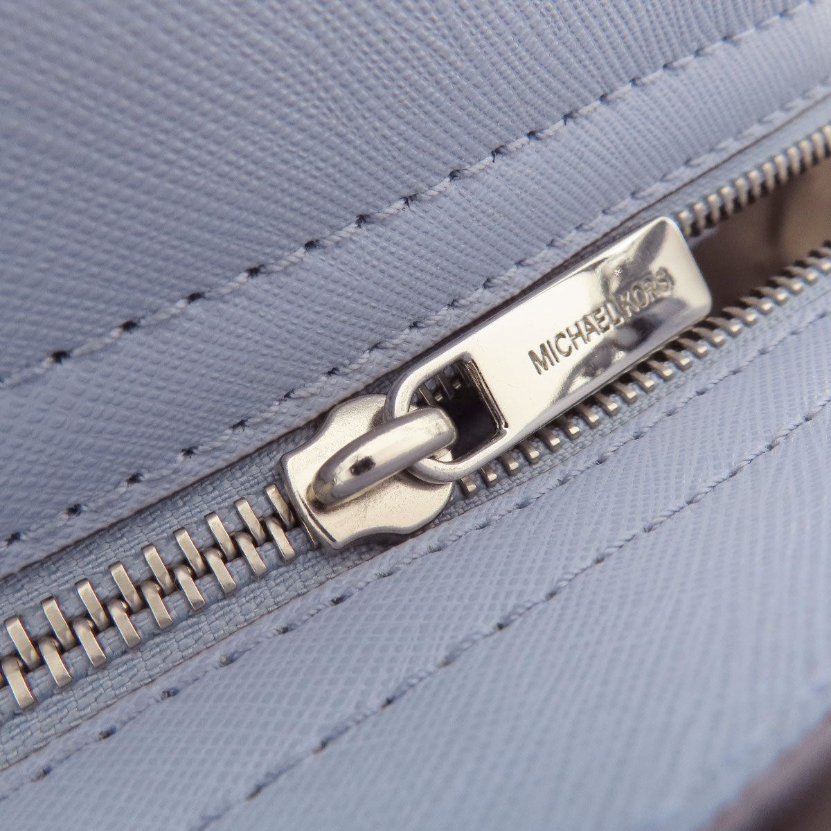 Michael Kors Shoulder Bag Leather Blue Logometal