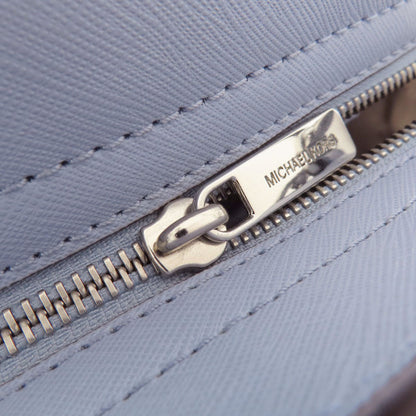 Michael Kors Shoulder Bag Leather Blue Logometal