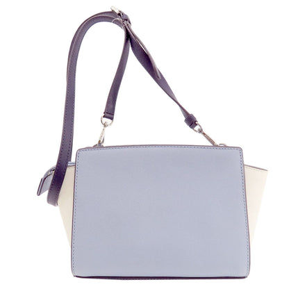 Michael Kors Shoulder Bag Leather Blue Logometal