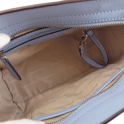 Michael Kors Shoulder Bag Leather Blue Logometal