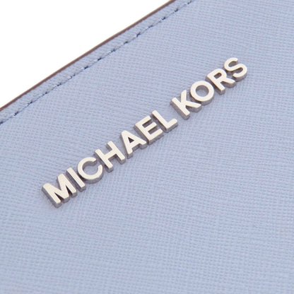 Michael Kors Shoulder Bag Leather Blue Logometal