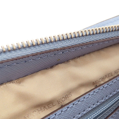 Michael Kors Shoulder Bag Leather Blue Logometal