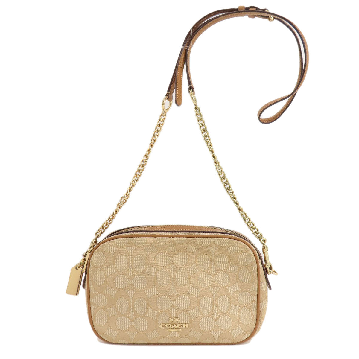 Coach Shoulder Bag F28959 Canvas Brown Signature Women