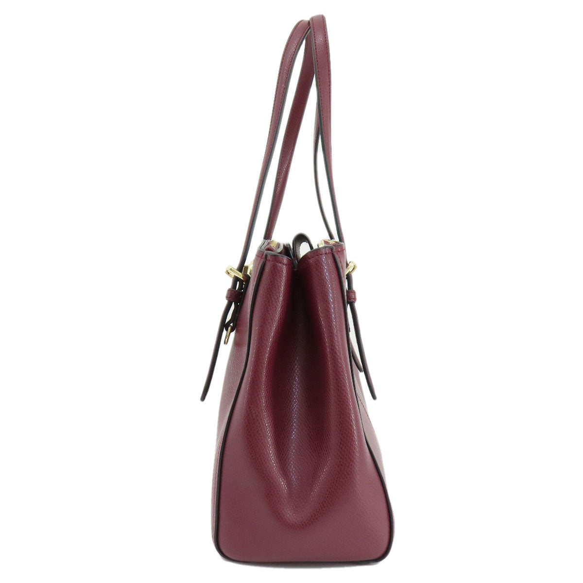 Coach Tote Bag 37782 Leather Red 2Way Women