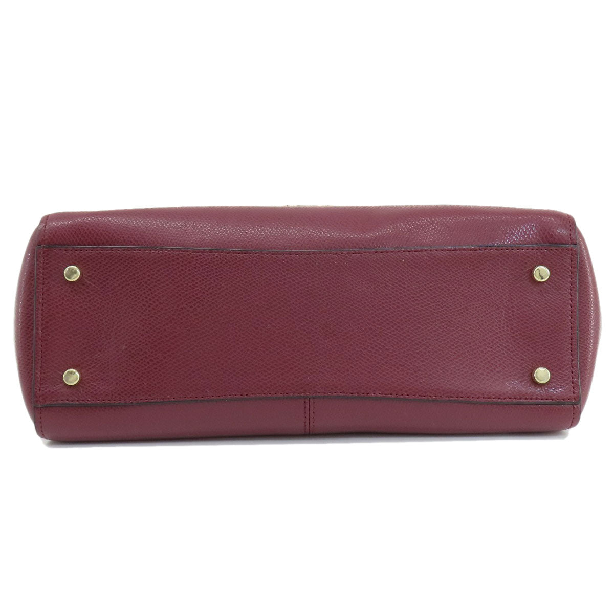 Coach Tote Bag 37782 Leather Red 2Way Women
