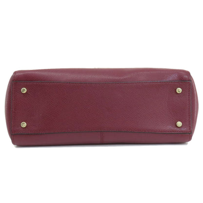 Coach Tote Bag 37782 Leather Red 2Way Women
