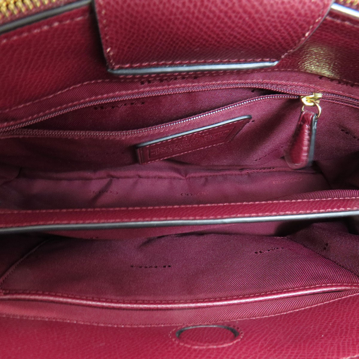 Coach Tote Bag 37782 Leather Red 2Way Women