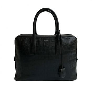 Yves Saint Laurent Business Bag Leather Black Classic Museum