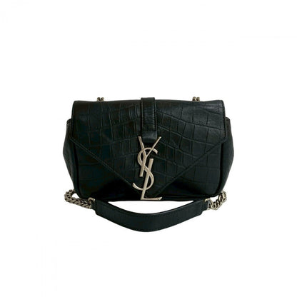 Yves Saint Laurent Shoulder Bag Leather Black