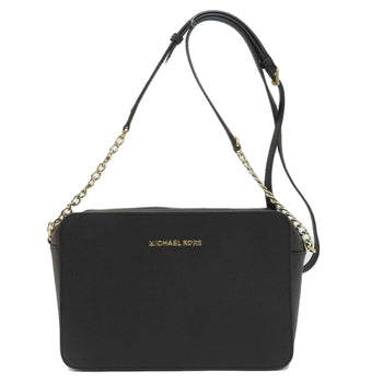 Michael Kors Shoulder Bag Leather Black Long Shoulder Women