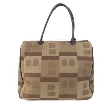 Bally Tote Bag Canvas Brown Logo Women