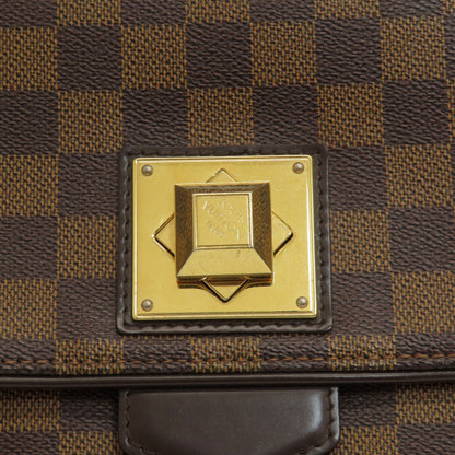 Louis Vuitton Handbag N41168 Damier Canvas Brown Bergamo Mm Damier Ebene