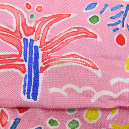 Hermes Scarf Silk Pink Twilly Women