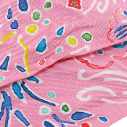 Hermes Scarf Silk Pink Twilly Women