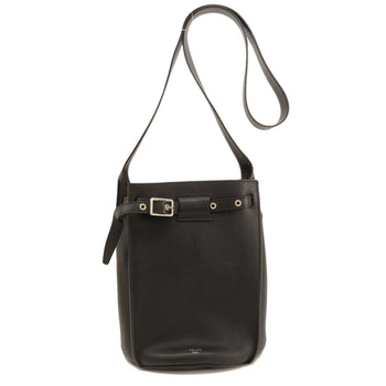 Celine Shoulder Bag Calfskin Black Big Bag Bucket Women