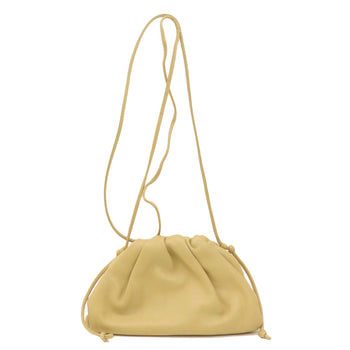 Bottegaveneta Shoulder Bag Calfskin Beige Gamaguchi Shoulder Women