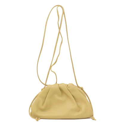Bottegaveneta Shoulder Bag Calfskin Beige Gamaguchi Shoulder Women