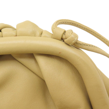 Bottegaveneta Shoulder Bag Calfskin Beige Gamaguchi Shoulder Women