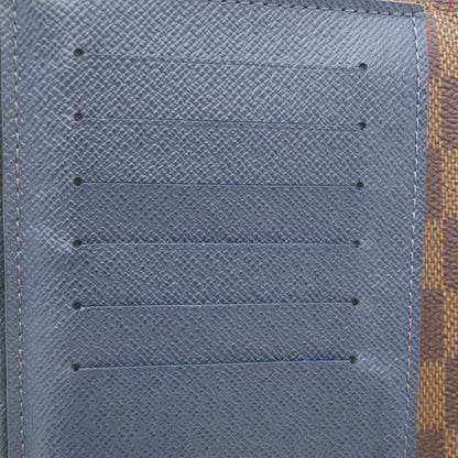Louis Vuitton Long Wallet Purse N63153 Damier Canvas Brown Portefeuille Brazza Former Women