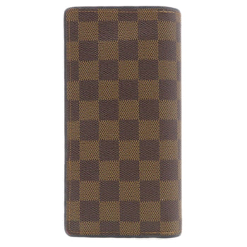 Louis Vuitton Long Wallet Purse N63153 Damier Canvas Brown Portefeuille Brazza Former Women