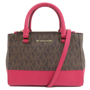 Michael Kors Handbag Pvc Brown Mk Signature 2Way Women