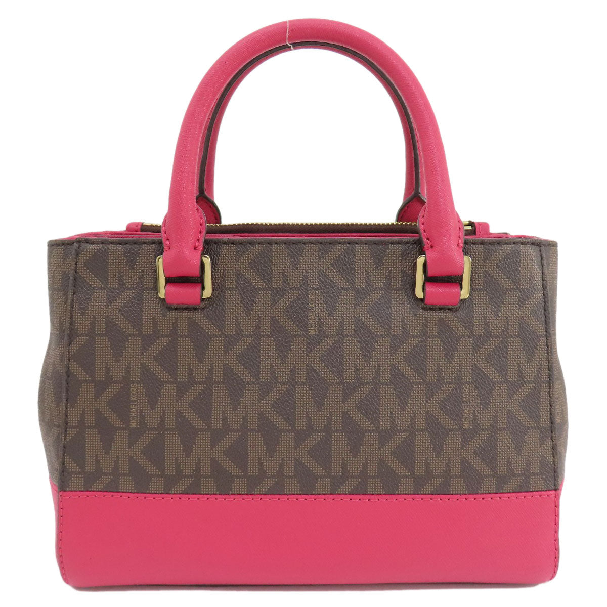 Michael Kors Handbag Pvc Brown Mk Signature 2Way Women