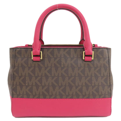 Michael Kors Handbag Pvc Brown Mk Signature 2Way Women