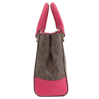 Michael Kors Handbag Pvc Brown Mk Signature 2Way Women