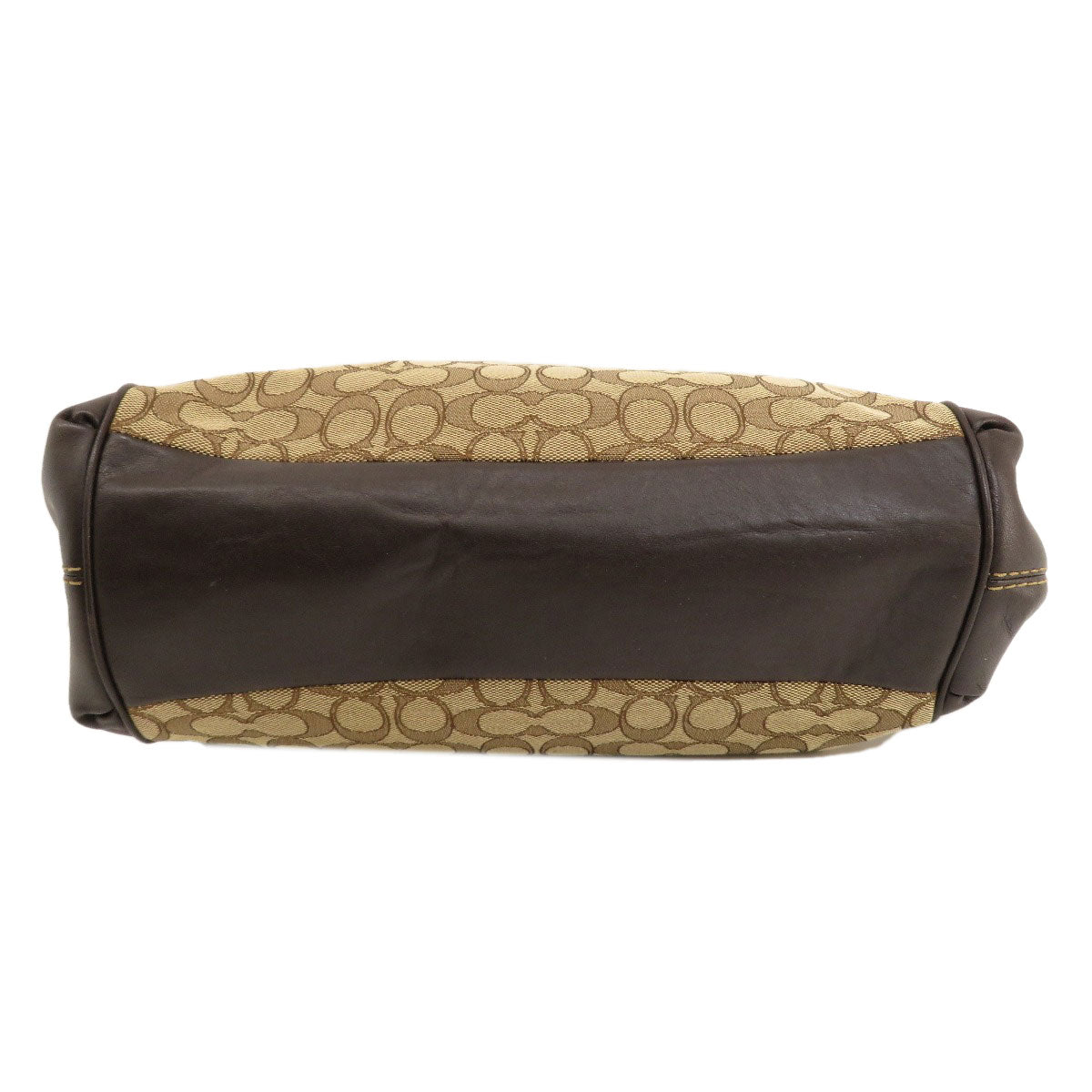 Coach Tote Bag F57612 Canvas, Leather Brown Signature Women