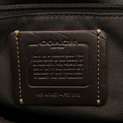 Coach Tote Bag F57612 Canvas, Leather Brown Signature Women