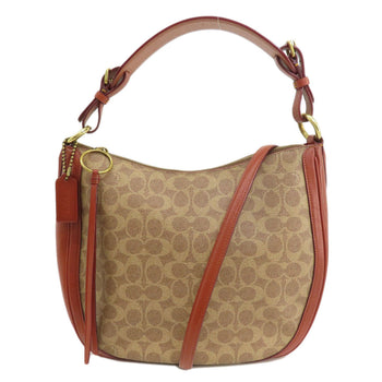 Coach Handbag 38580 Pvc Brown Sutton Hobo Signature 2Way Women