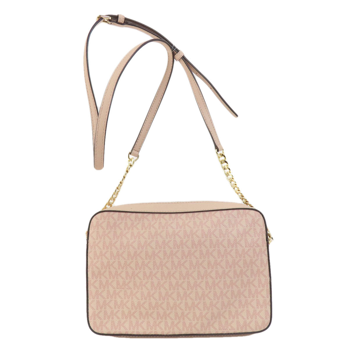 Michael Kors Shoulder Bag Leather, Coated Canvas Pink Mk Signature Women