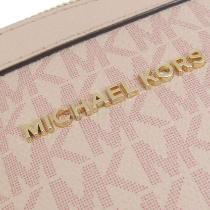 Michael Kors Shoulder Bag Leather, Coated Canvas Pink Mk Signature Women