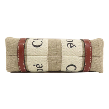 Chloe Shoulder Bag Canvas Multicolor Woody Mini 2Way Women