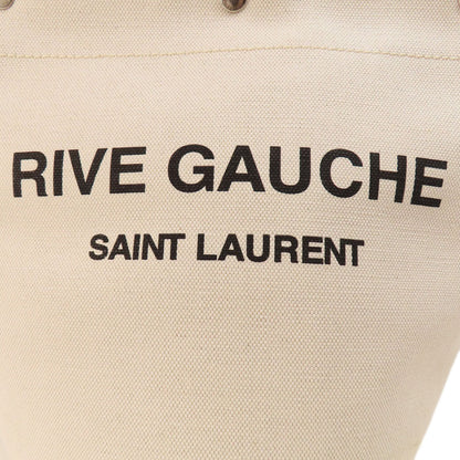 Saint Laurent Handbag Canvas Beige Bucket Bag Women