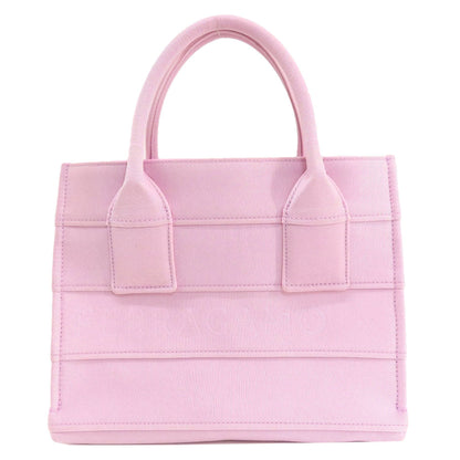 Salvatore Ferragamo Handbag Canvas Pink Logo Women