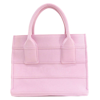 Salvatore Ferragamo Handbag Canvas Pink Logo Women