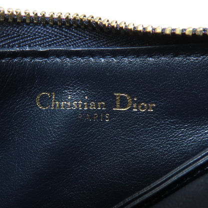 Christian Dior Coin Case Canvas Navy Saddle Trotter Pattern Women