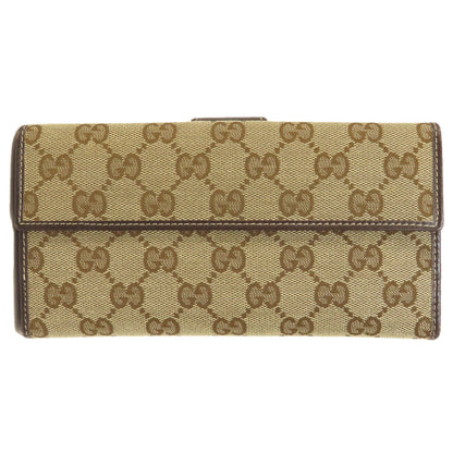 Gucci Long Wallet Purse 212089 Canvas Brown Gg Women