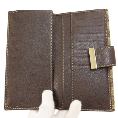 Gucci Long Wallet Purse 212089 Canvas Brown Gg Women