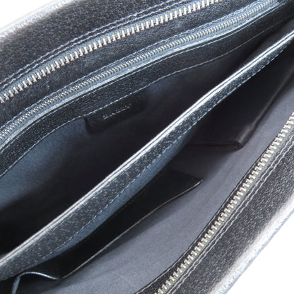 Bally Tote Bag Leather Black Simple Design