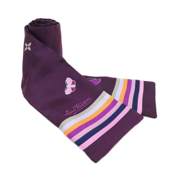 Louis Vuitton Scarf Silk Purple Bando Women