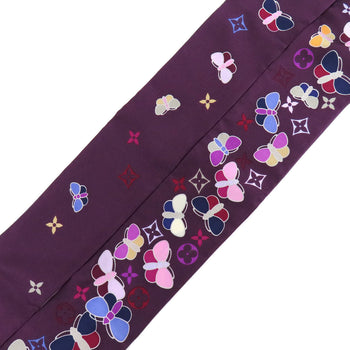 Louis Vuitton Scarf Silk Purple Bando Women