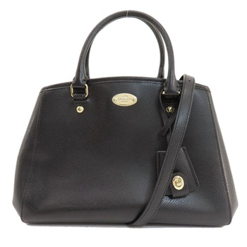 Coach Handbag F34835 Pvc Black Logometal 2Way Women