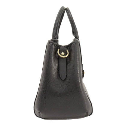Coach Handbag F34835 Pvc Black Logometal 2Way Women